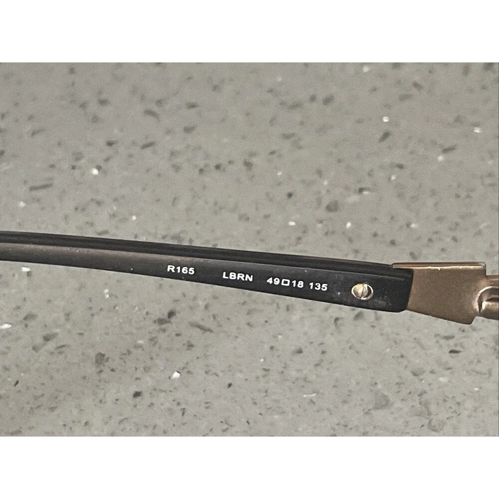 Rampage R165 LBRN 49-18-135 Brown Metal Flex  Half Rim Eyeglasses Frames ONLY